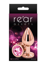 Load image into Gallery viewer, Rear Assets Rose Gold Anal Plug - Pink - Medium/Small
