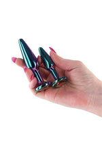 Load image into Gallery viewer, Rear Assets Tapered Trainer Chrome Plated Anal Plugs Kit
