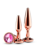 Load image into Gallery viewer, Rear Assets Tapered Trainer Chrome Plated Anal Plugs Kit - Rose Gold - 3pc/Set