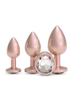 Load image into Gallery viewer, Rear Assets Tapered Trainer Chrome Plated Anal Plugs Kit - Tan - 3pc/Set