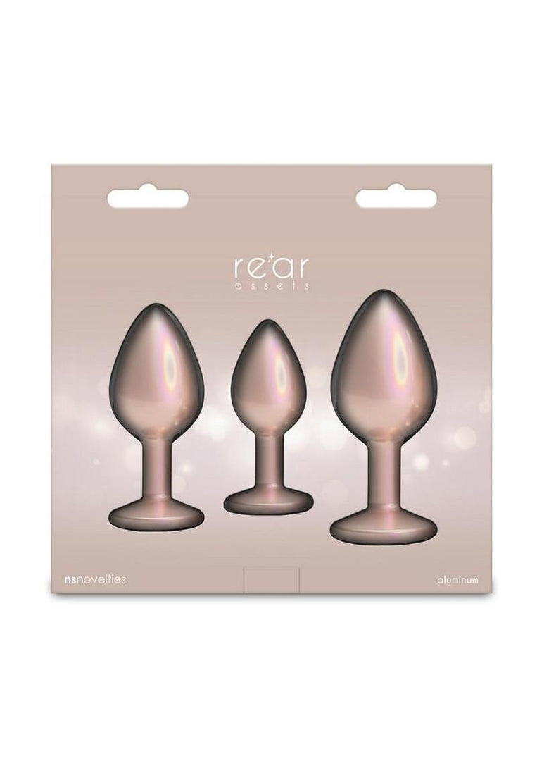 Rear Assets Tapered Trainer Chrome Plated Anal Plugs Kit