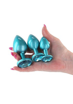 Load image into Gallery viewer, Rear Assets Tapered Trainer Chrome Plated Anal Plugs Kit