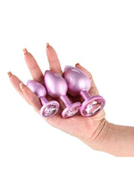 Load image into Gallery viewer, Rear Assets Trainer Chrome Plated Anal Plugs Kit (3pc Set) - Iridescent