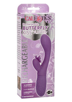 Load image into Gallery viewer, Rechargeable Butterfly Kiss Flutter Silicone Rabbit Vibrator - Purple

