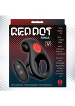 Load image into Gallery viewer, Red Dot Silicone Rechargeable Vibrating Cock Ring with Controller V2

