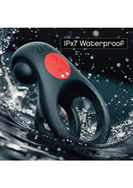 Load image into Gallery viewer, Red Dot Silicone Rechargeable Vibrating Cock Ring with Controller V2
