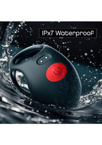 Load image into Gallery viewer, Red Dot Silicone Rechargeable Vibrating Cock Ring with Controller V3 - Black/Red
