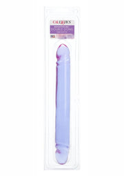 Reflective Gel Smooth Double Dildo - Purple - 12in