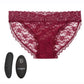 Remote Control Rechargeable Lace Panty Vibe - Red - Large/XLarge - Set