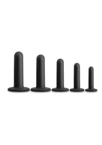 Load image into Gallery viewer, Renegade Dilator Kit Silicone Anal Plugs with Suction Cups - Black - 5 Piece