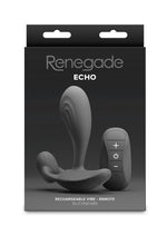 Load image into Gallery viewer, Renegade Echo Rechargeable Silicone Prostate Massager with Remote Control - Black
