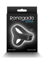 Load image into Gallery viewer, Renegade Emperor Rechargeable Silicone Vibrating Cock Ring - Black
