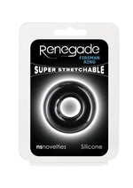 Load image into Gallery viewer, Renegade Fireman Ring Silicone Cock Ring - Black - Small
