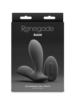 Load image into Gallery viewer, Renegade Rain Rechargeable Silicone Prostate and Taint Massager with Remote Control - Black
