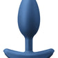 Renegade Rechargeable Silicone Vibrating Heavyweight Anal Plug - Blue - Medium