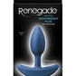 Renegade Rechargeable Silicone Vibrating Heavyweight Anal Plug - Blue - Small