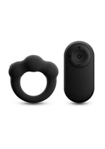 Load image into Gallery viewer, Renegade Rocket Ring Rechargeable Silicone Cock Ring and Ball Stretcher with Remote Control - Black
