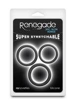 Load image into Gallery viewer, Renegade Slim Silicone Rings - Black - 3pc/Set
