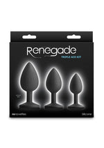 Load image into Gallery viewer, Renegade Triple Ace Silicone Anal Plugs Kit - Black - 3pc/Set