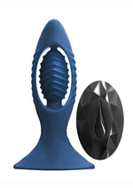 Load image into Gallery viewer, Renegade V2 Silicone Rechargeable Anal Plug with Remote Control - Blue
