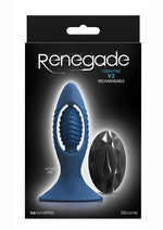Load image into Gallery viewer, Renegade V2 Silicone Rechargeable Anal Plug with Remote Control - Blue