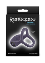 Load image into Gallery viewer, Renegade Valiant Rechargeable Silicone Cock and Ball Ring - Gray/Grey
