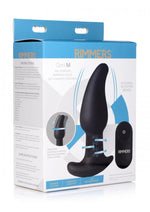 Load image into Gallery viewer, Rimmers Gyro-M Rechargeable Silicone Curved Rimming Plug with Remote Control - Black