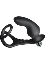 Load image into Gallery viewer, RO-Zen Pro Rechargeable Silicone Cock Ring with Vibrating Butt Plug - Black

