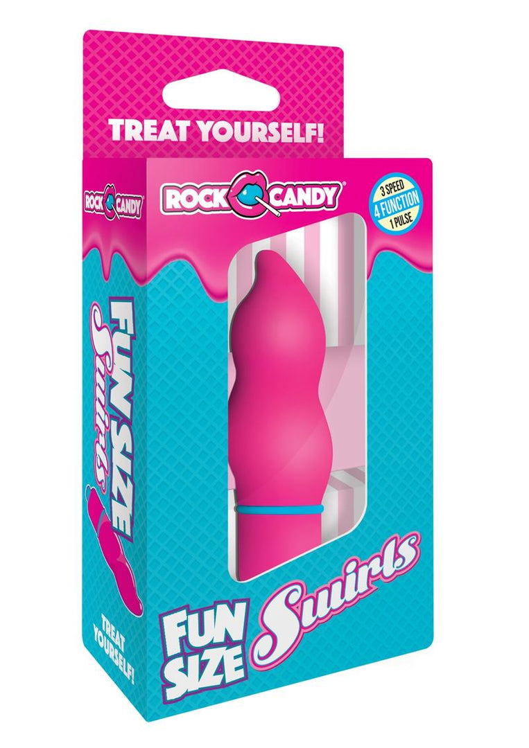 Rock Candy Fun Size Swirls Bullet Vibrator - Pink - Small