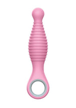Load image into Gallery viewer, Rock Candy Sweet Cheeks Rechargeable Silicone Anal Vibrator - Gray/Pink