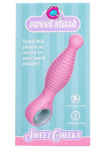 Load image into Gallery viewer, Rock Candy Sweet Cheeks Rechargeable Silicone Anal Vibrator - Gray/Pink