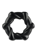 Load image into Gallery viewer, Rock Candy Taffy Twist Cock Ring - Black
