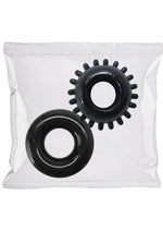 Load image into Gallery viewer, Rock Solid Cock Ring Set 2-Pack Bulk Refill - Black - 50 Piece
