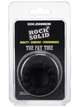 Load image into Gallery viewer, Rock Solid Fat Tire Silicone Cock Ring - Black
