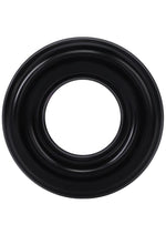 Load image into Gallery viewer, Rock Solid Ribbed Donut Silicone Cock Ring - Black
