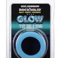 Rock Solid The Big O Glow In The Dark Silicone Cock Ring - Black/Blue/Glow In The Dark