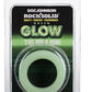 Rock Solid The Big O Glow In The Dark Silicone Cock Ring - Black/Glow In The Dark/Green