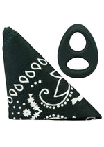 Load image into Gallery viewer, Rock Solid The Code Silicone Cock Ring with Bandana - Black/Green

