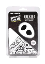 Load image into Gallery viewer, Rock Solid The Code Silicone Cock Ring with Bandana - Black/White
