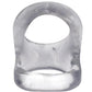 Rock Solid The Hoist Dual Cock Ring - Clear