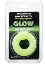 Load image into Gallery viewer, Rock Solid The Mega Ring Glow In The Dark Silicone Cock Ring - Glow In The Dark/Green
