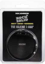 Load image into Gallery viewer, Rock Solid The Silicone 5 Snap Adjustable Cock Ring - Black
