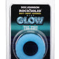 Rock Solid The Tire Silicone Glow In The Dark Cock Ring - Glow In The Dark/White