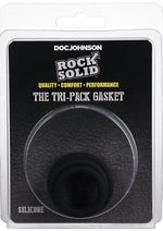 Load image into Gallery viewer, Rock Solid Tri-Pack Silicone Gasket Cock Ring - Black
