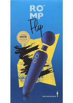 Load image into Gallery viewer, Romp Flip Rechargeable Silicone Wand Massager - Blue