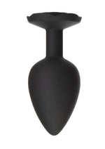 Load image into Gallery viewer, Roses Til Dawn Silicone Butt Plug - Black - Large