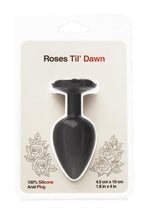 Load image into Gallery viewer, Roses Til Dawn Silicone Butt Plug - Black - Large