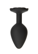 Load image into Gallery viewer, Roses Til Dawn Silicone Butt Plug - Black - Medium