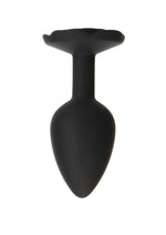 Load image into Gallery viewer, Roses Til Dawn Silicone Butt Plug - Black - Small