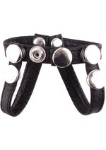 Load image into Gallery viewer, Rouge Arab Strap Leather Adjustable Cock and Balls Strap - Black
